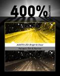 AUXITO 9006 HB4 LED Fog Light Bulbs, 3000K Amber Yellow, 6000 LM High Brightness, 30W Play and Plug, Super Penetration with 12 CSP Chips, Waterproof, DRL Bulbs Replacement for Cars, Pack of 2