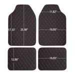 COLINOO Luxury Leather Car Mats Universal Fit Car Floor Mats All Weather Car Mats Full Set for Car SUV Van & Truck