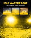 AUXITO 9006 HB4 LED Fog Light Bulbs, 3000K Amber Yellow, 6000 LM High Brightness, 30W Play and Plug, Super Penetration with 12 CSP Chips, Waterproof, DRL Bulbs Replacement for Cars, Pack of 2
