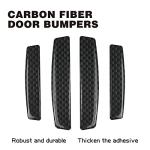 Gseigvee 4 PCS Carbon Fiber Car Door Edge Guard, Car Side Door Edge Guards Protector, Universal Bumper Protector Strips Trim Cover (Black)