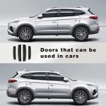 Gseigvee 4 PCS Carbon Fiber Car Door Edge Guard, Car Side Door Edge Guards Protector, Universal Bumper Protector Strips Trim Cover (Black)