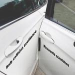 Gseigvee 4 PCS Carbon Fiber Car Door Edge Guard, Car Side Door Edge Guards Protector, Universal Bumper Protector Strips Trim Cover (Black)