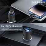 【MFi Certified】iPhone Car Charger Fast Charging, Caiinei 4.8A USB Car Charger Fast Charging Cigarette Lighter Adapter with 6FT Coiled Lightning Cable for iPhone 14 13 12 11 Pro XS Max Mini XR X 8 iPad