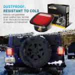 Partsam Pair 38 LED Universal Tail Brake Turn Stop License Back up Reverse Lights Rear Combination for Wrangler YJ TJ CJ Truck Trailer Boat RV,12V Stud Mounted Lamps Waterproof,Pack of 2