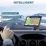 GPS Navigator for Car Truck RV, 7 Inch GPS Navigation System with 2025 Maps, Voice Turn-by-Turn Guidance, Speed Limit & Red Light Warning, Custom Truck Routing, Free Lifetime Map Updates