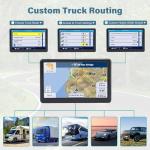 GPS Navigator for Car Truck RV, 7 Inch GPS Navigation System with 2025 Maps, Voice Turn-by-Turn Guidance, Speed Limit & Red Light Warning, Custom Truck Routing, Free Lifetime Map Updates