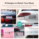Yoppix 10PCS Funny Car Bumper Magnet, New Driver Magnet Prank Magnetic Sticker for Car Truck Metal, Hot Girls Hit Curbs New Driver Please Be Patient Waterproof Reusable