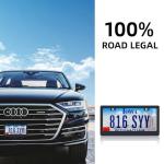 EWBN Carbon Fiber License Plate Frame,2 Pack Black License Plate Frames with Screws & Caps,Classic Carbon Fiber Design Car Black License Plate Holders Fits All Standard US Plates