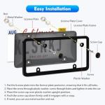 NGHEY Black 2PC Personalized License Plate Frame with Matching Screw Cap Screws for Easy Installation