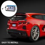 EWBN Carbon Fiber License Plate Frame,2 Pack Black License Plate Frames with Screws & Caps,Classic Carbon Fiber Design Car Black License Plate Holders Fits All Standard US Plates