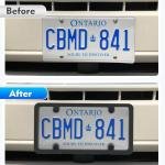 NGHEY Black 2PC Personalized License Plate Frame with Matching Screw Cap Screws for Easy Installation