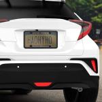 NGHEY Black 2PC Personalized License Plate Frame with Matching Screw Cap Screws for Easy Installation