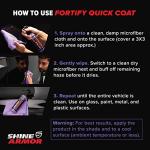 SHINE ARMOR Fortify Quick Coat – 3-in-1 Ceramic Coating Spray (8oz) | Waterless Wash, Shine & Protection | Streak-Free, Hydrophobic Car Wax for Paint & Trim