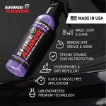 SHINE ARMOR Fortify Quick Coat – 3-in-1 Ceramic Coating Spray (8oz) | Waterless Wash, Shine & Protection | Streak-Free, Hydrophobic Car Wax for Paint & Trim
