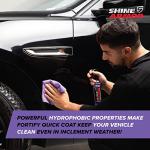 SHINE ARMOR Fortify Quick Coat – 3-in-1 Ceramic Coating Spray (8oz) | Waterless Wash, Shine & Protection | Streak-Free, Hydrophobic Car Wax for Paint & Trim