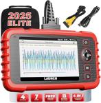 LAUNCH OBD2 Scanner CRP123X V2.0, 2025 Lifetime Free Update Diagnostic Scan Tool, Car Check Engine Code Reader with Oil/Brake/SAS/BMS/D.P.F/ABS Bleeding/Throttle Reset, FCA SGW, Auto VIN, Battery Test