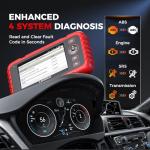 LAUNCH OBD2 Scanner CRP123X V2.0, 2025 Lifetime Free Update Diagnostic Scan Tool, Car Check Engine Code Reader with Oil/Brake/SAS/BMS/D.P.F/ABS Bleeding/Throttle Reset, FCA SGW, Auto VIN, Battery Test