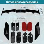 Rear Spoiler Compatible with Toyota Camry 8th Gen SE XSE LE XLE M4 Style 2018-2025 Rear Trunk Wing ABS Rear Trunk Lip Wing Spoiler(Gloss Black)