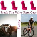 4 Pcs Prank Tire Valve Stem Caps, Tire Air Caps Wheel Accessories Universal for Cars,Trucks,Motorcycles,SUV (Pink)