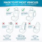 BDK Gray and Black PolyPro Seat Covers Set