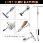 Jerbor 97PCS Car Dent Puller Kit, Paintless Dent Repair Kit with Golden Lifter, T-bar Dent Puller, Bridge Puller, for SUV RV Truck Car Dent Removal