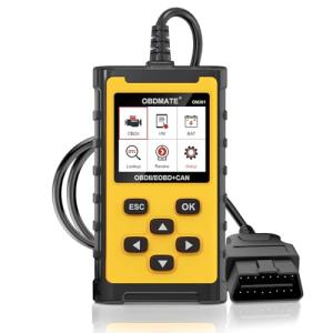 OBDMATE Car Scanner, 2025 New Upgraded Check Engine Code Reader OBDII Diagnostic Tool Read&Clear Codes| Wireless Printing| Battery Voltage Test| Graphic Live Data, Unviersal OBD2 Code Reader