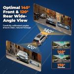 4K+2K Dash Camera for Cars, 2025 Upgraded Dash Cam Front and Rear, Dash Cam with Super Night Vision, Wi-Fi, G-Sensor, 24H Parking Monitor, Emergency Lock, 3.2" IPS Screen (64GB Card Included)