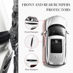 SHMZK 2 PCS Car Bumper Guard Strip, Carbon Fiber Textured, Black, Universal Fit, Protects Bumper, Door, Mirror, Edge