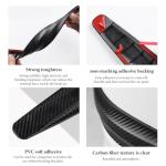 SHMZK 2 PCS Car Bumper Guard Strip, Carbon Fiber Textured, Black, Universal Fit, Protects Bumper, Door, Mirror, Edge
