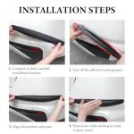 SHMZK 2 PCS Car Bumper Guard Strip, Carbon Fiber Textured, Black, Universal Fit, Protects Bumper, Door, Mirror, Edge