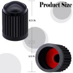 MEAJOO 15PCS Plastic Tire Valve Stem Caps, Corrosion Resistant, with O Rubber Ring, Airtight Seal Heavy Duty Dustproof Tire Valve Stem Covers for Cars, SUV, Trucks, Bikes, Motorcycles, Bicycles(Black)