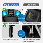 Car Cigarette Lighter Splitter, 2-Socket Cigarette Lighter Adapter with LED Voltmeter, Dual USB QC3.0 Type-C 20W PD Fast Car Charger, 12V/24V Splitter Adapter for Smart Phone GPS Dash Cam