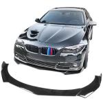 IKON MOTORSPORTS, Compatible with 62"-66" Width Car, Adjustable B Style Front Bumper Lip Chin Splitter Spoiler Air Dam Gloss Black 3PCS