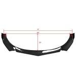 IKON MOTORSPORTS, Compatible with 62"-66" Width Car, Adjustable B Style Front Bumper Lip Chin Splitter Spoiler Air Dam Gloss Black 3PCS