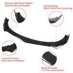 IKON MOTORSPORTS, Compatible with 62"-66" Width Car, Adjustable B Style Front Bumper Lip Chin Splitter Spoiler Air Dam Gloss Black 3PCS