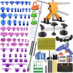Megapuxin 150 Pcs Paintless Dent Repair Kit, Car Dent Puller Kit, Removal Tools with Reflector Board – Dent Puller for Car Body, Big & Small Dents, Door Dings, Creases, Hail Damage