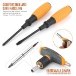 30pc Magnetic T-Handle Ratchet Wrench & Screwdriver Set