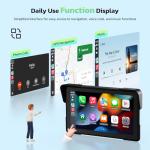LAMTTO 7-Inch Wireless CarPlay GPS Navigation System