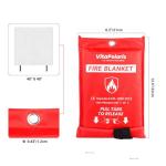 Heavy-Duty Fire Blanket, 2 Pack for Emergencies