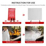 Heavy-Duty Fire Blanket, 2 Pack for Emergencies