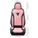 FLORICH Pink Leather Seat Covers for 5 Seats