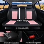 FLORICH Pink Leather Seat Covers for 5 Seats
