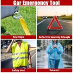 Car Emergency Kit with Jumper Cables and Tools