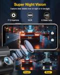 GKU 4K Front and Rear Dash Cam with WiFi