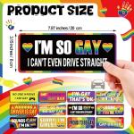 12 Pcs Funny LGBT Rainbow Magnet Stickers