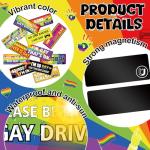 12 Pcs Funny LGBT Rainbow Magnet Stickers