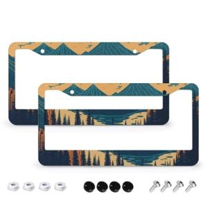 Mountain Forest License Plate Frames - 2 Pack