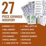 Coleman All Purpose Mini First Aid Kit, 27-Piece Assortment for Emergency Kit, Travel-Friendly, Latex-Free Bandages and More