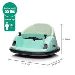 12V Kids Ride On Bumper Car Electric Bumping Car for Toddlers with Remote Control, 360° Spin, Battery Display, LED Lights, and Music Battery Powered Ride On Toy for Boys Girls, Green