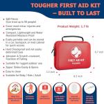 First Aid Kit - 368pcs Waterproof Compact Portable Hard Case - Ideal for Home, Car, Travel, Businesses, Hiking, Vehicle, Boat, Office, Survival - Public Must Have Emergency Kit, Camping Essentials